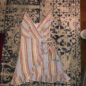 Colorful wrap dress